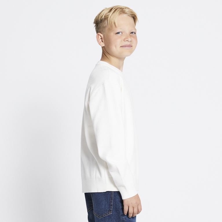 Fine-knit sweater "Ruben star" Off white